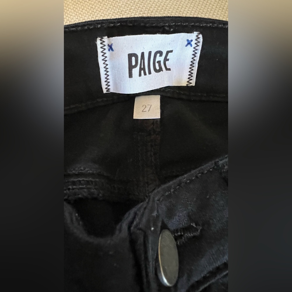 PAIGE Verdugo Crop Black Jeans Size 27 - Picture 8 of 8